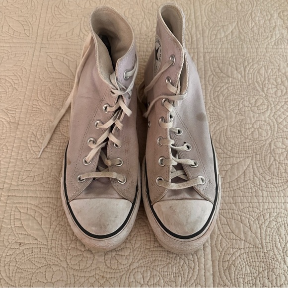 Converse Chuck Taylor Platform High Tops Lavender Purple Canvas Y2K Size 8.5 - Picture 2 of 16